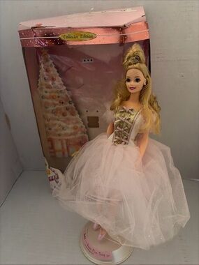 Mattel Pink Tulle Ball Gown Doll with Gold Accents